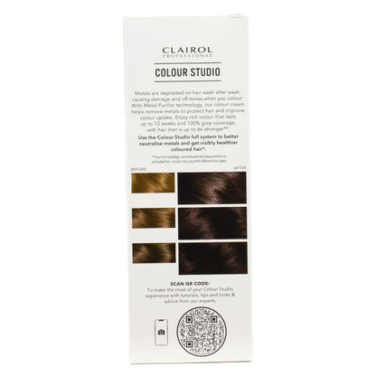 Clairol Professional Permanent Hair Cream Colour Studio 3/0 Chocolate Brown (3x Pack)