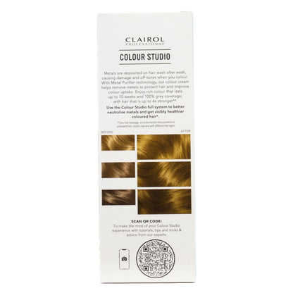 Clairol Professional Permanent Hair Cream Colour Studio 7/0 Latte Blonde (3x Pack)