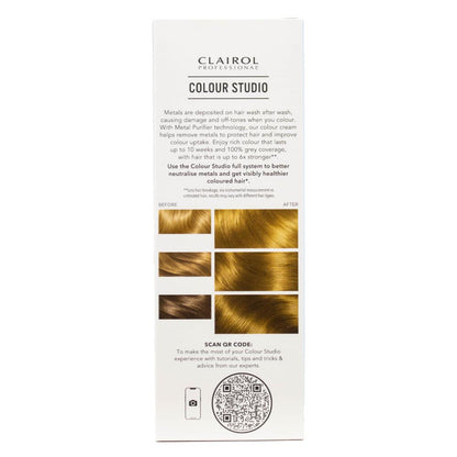 Clairol Professional Permanent Hair Cream Colour Studio 8/0 Butterscotch Blonde (3x Pack)