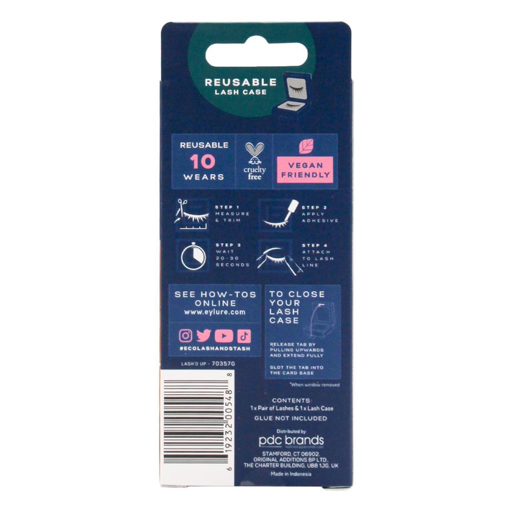 EYLURE LONDON LASHES LASH AND STASH VEGAN FAUX MINK LASH'D UP (4x Pack)