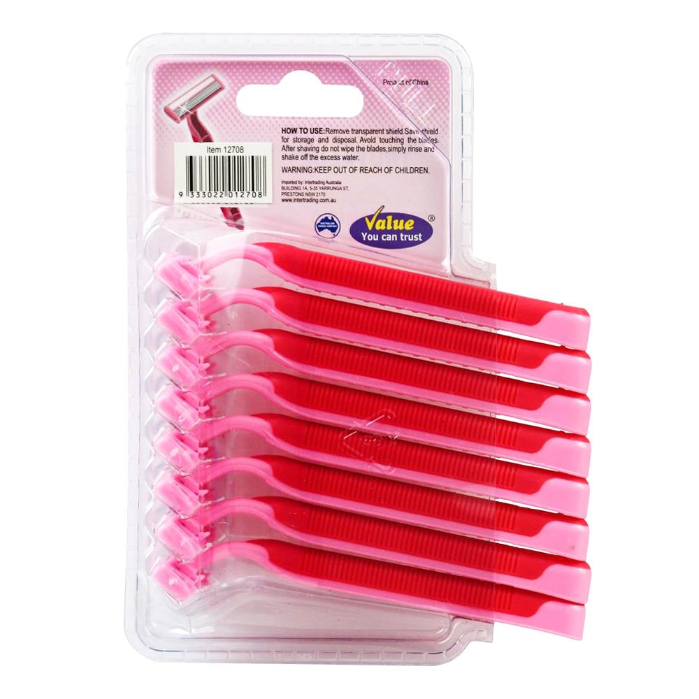 Truvalue Disposable Razors Triple Blade For Women 12 x 8Pk (96 Pack)