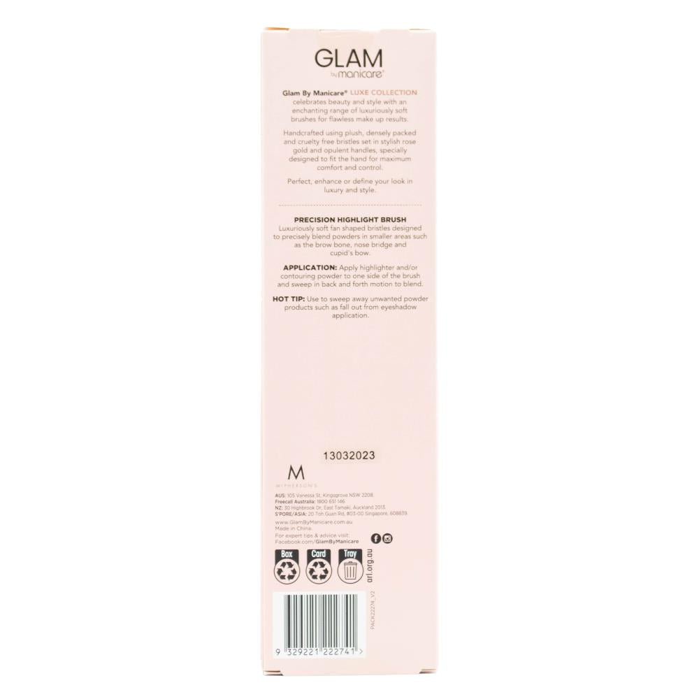 GLAM BY MANICARE PRECISION HIGHLIGHT BRUSH LUXE COLLECTION (3x Pack)