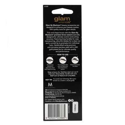 MANICARE BY GLAM PRECISION BROW SCISSORS (3 x Pack)