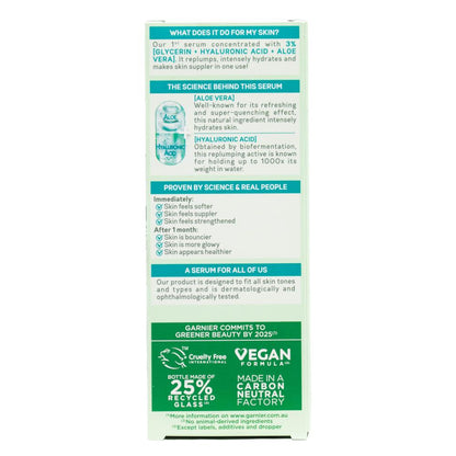 GARNIER 30mL SKIN ACTIVE REPLUMPING SERUM HYALURONIC ALOE (6x Pack)