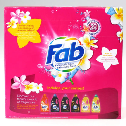 Fab 1kg Laundry Powder Front & Top Loader Fresh Frangipani (12x Pack)