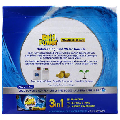 Cold Power Laundry Powder Advanced Clean Front + Top Loader 1kg (12 Pack)
