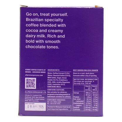 All Press Espresso Iced Specialty Coffee Mocha 240ml Can (12x Pack)