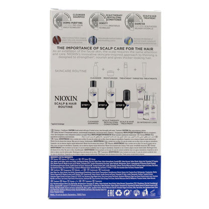 Nioxin Pk3 150ml Shampoo, 150ml Conditioner, 40ml Treatment Chemically Treated Hair Progressed Thinning Intense Moisture System 6