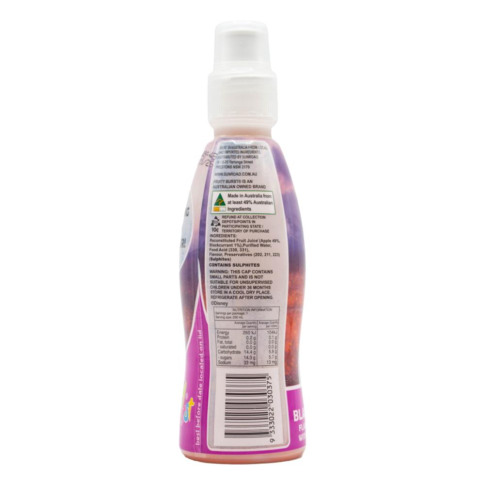 Fruity Burst Frozen Elsa Abc 250ml Bottle (24x Pack)