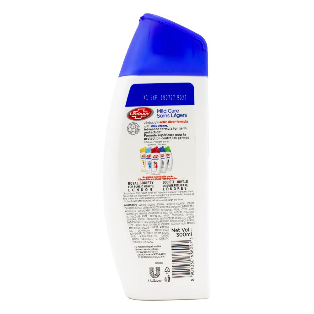 Lifebuoy Body Wash Mild Care 300ml (24x Pack)