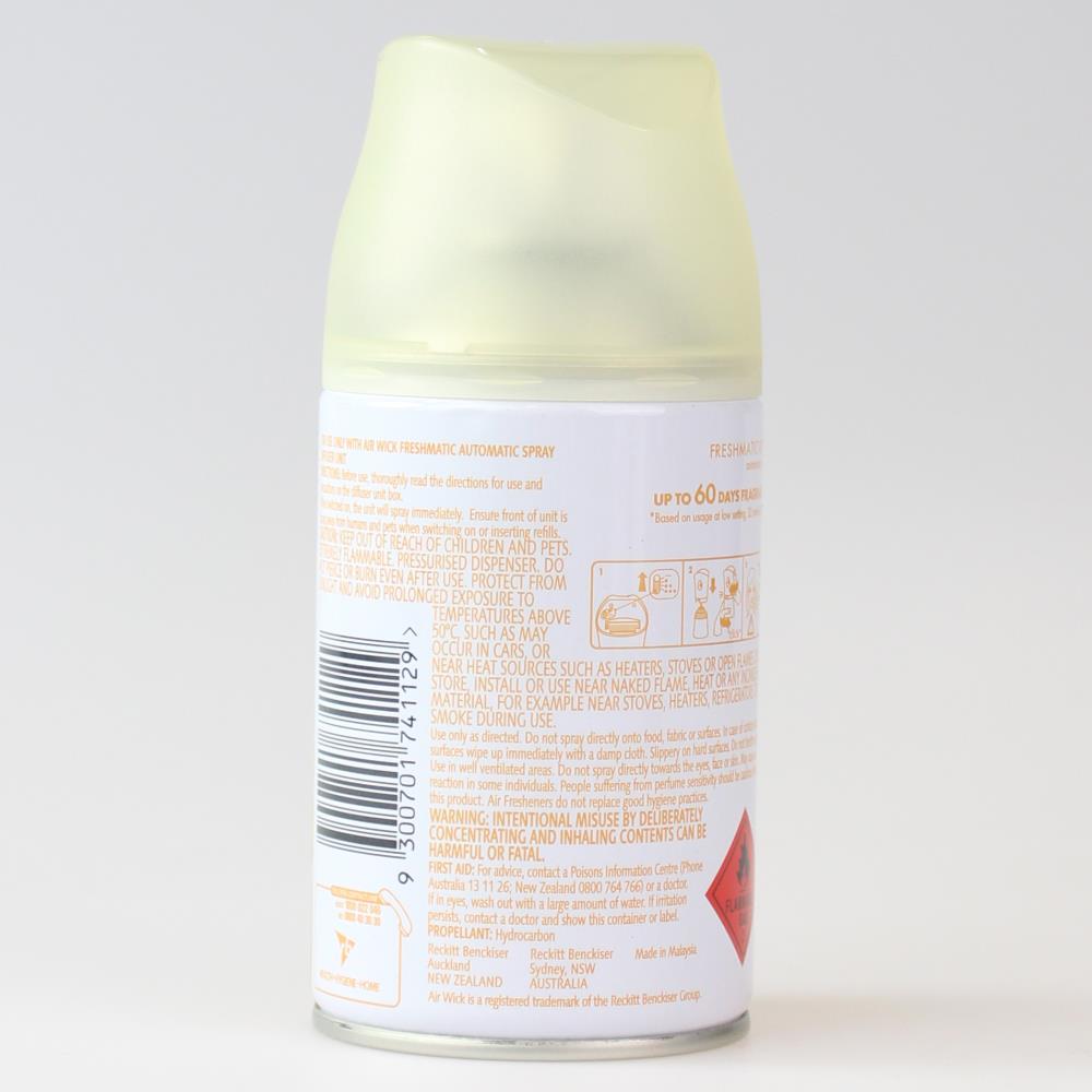 Air Wick 174g Freshmatic Spray Refill Essential Oils Smooth Vanilla & Soft Cashmere (6 Pack)