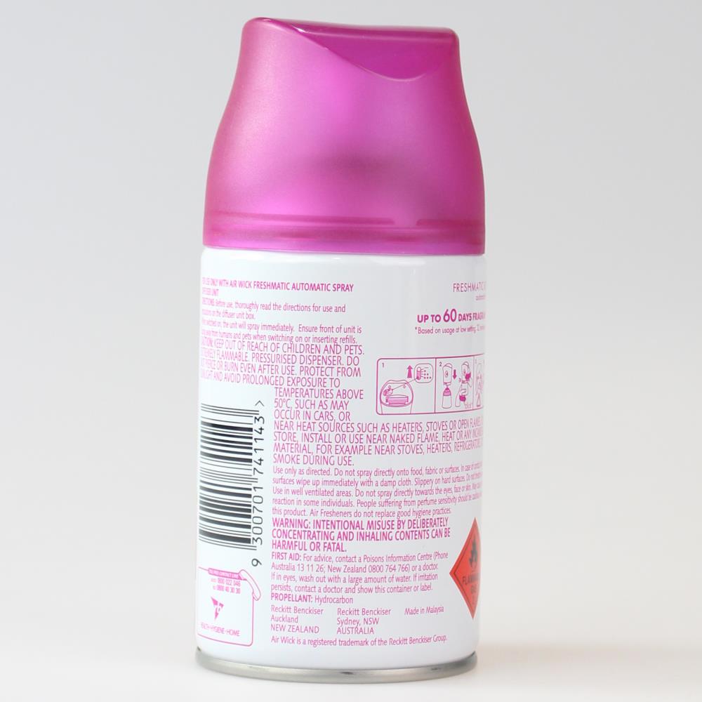 Air Wick 174g Freshmatic Spray Refill Essential Oils Smooth Satin & Moon Lily (6 Pack)