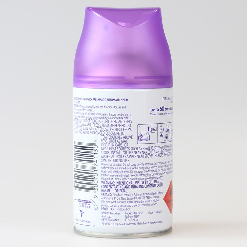 Air Wick 174g Freshmatic Spray Refill Essential Oils Lavender (6 Pack)