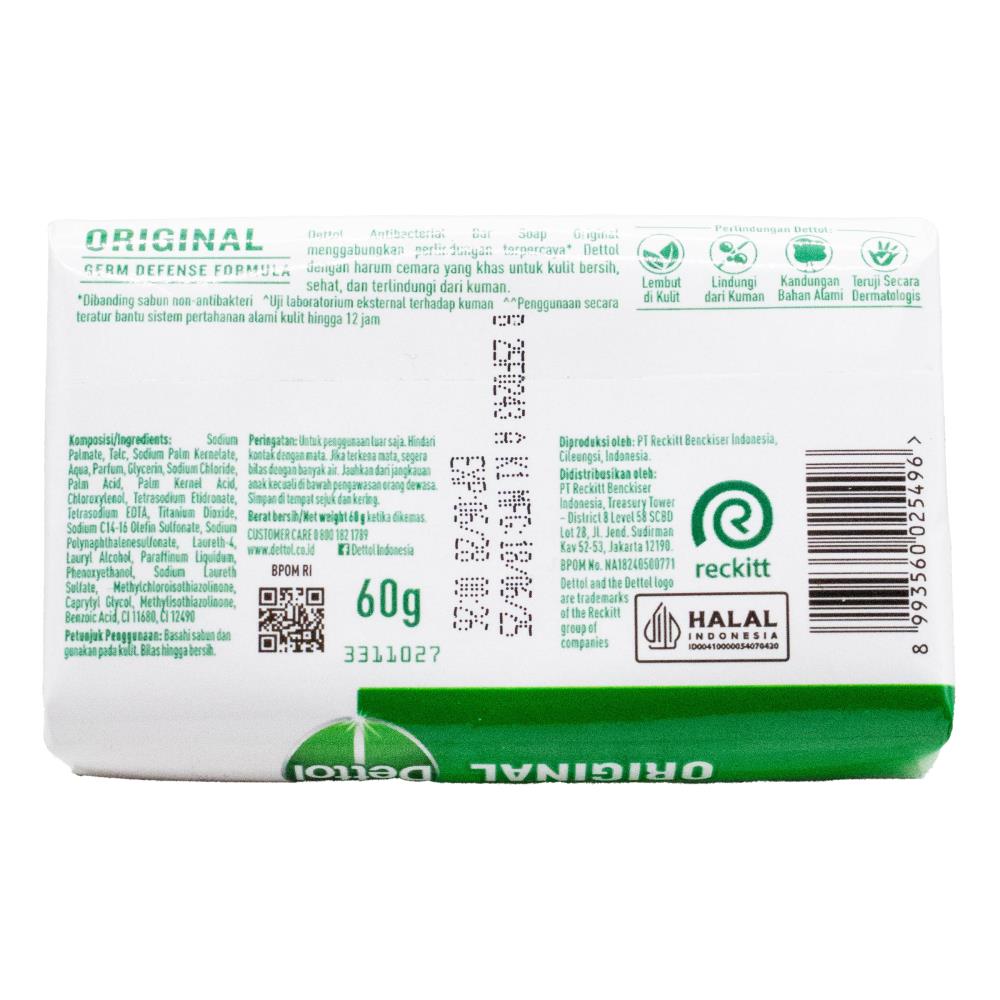 Dettol Antibacterial Soap Bar Original Germ Defence 100g PK3 (24 Pack)