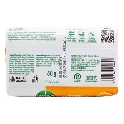DETTOL 60g SOAP BAR ANTIBACTERIAL RE-ENERGIZE MANDARIN ORANGE (24x Pack)