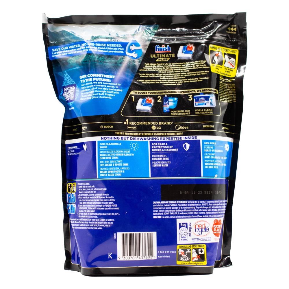 Finish Powerball Ultimate Plus All In 1 Dishwasher Tablets 45 Pack (3 Pack, 135 Tablets)