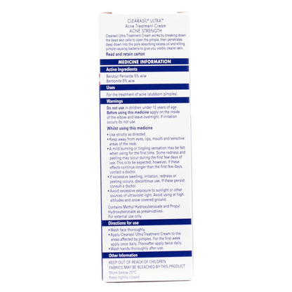 CLEARASIL 20g ULTRA ACNE TREATMENT CREAM VISIBLY CLEARER SKIN (8x Pack)