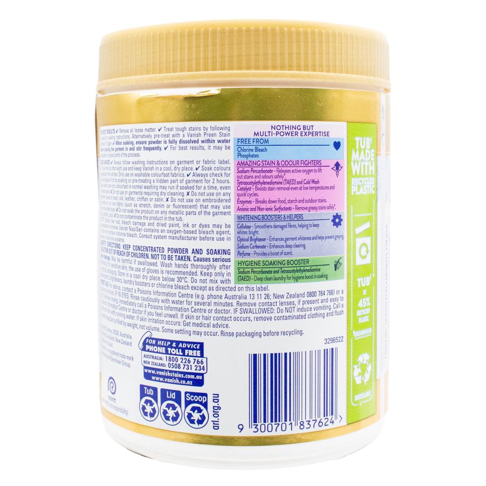 Vanish Napisan Oxi Action Gold Pro Stain Remover 1kg (6 Pack)