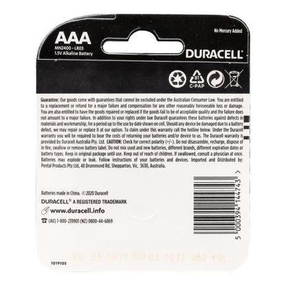 Duracell AAA Simply Batteries 12 x 4Pk (Value Pack 48)