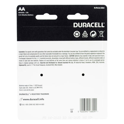 Duracell Batteries AA 6 x 28Pk (Value Pack 168)