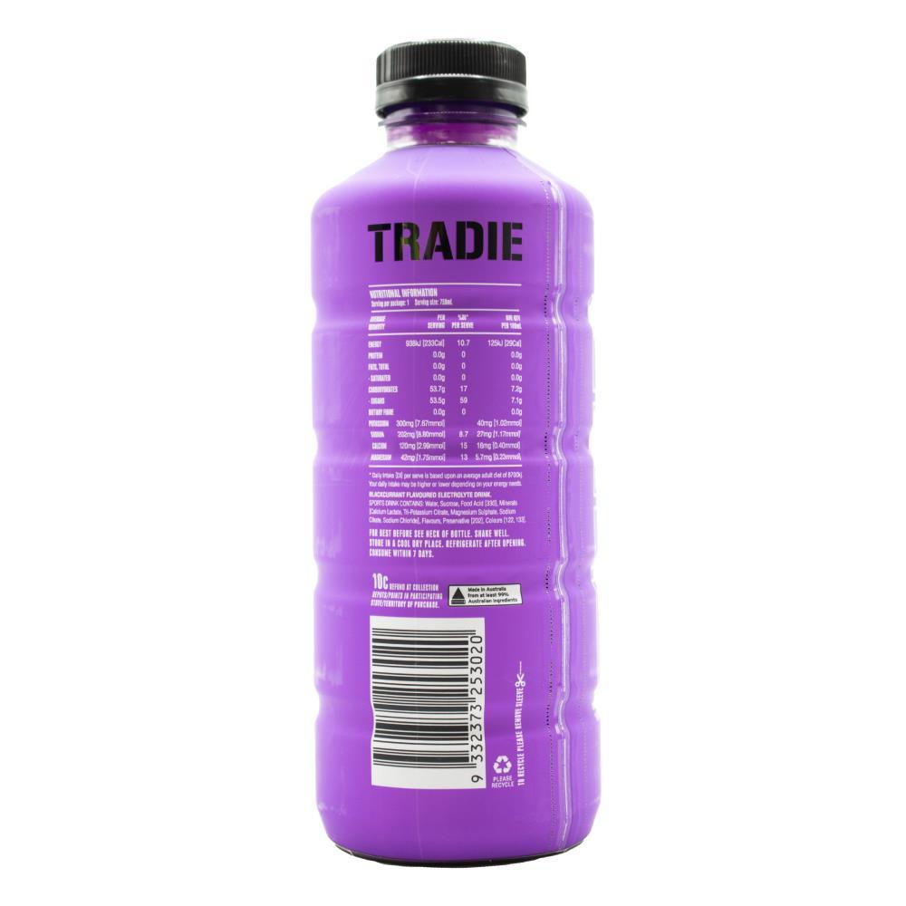 TRADIE SPORTS DRINK BONZA BLACKCURRANT 750ml (12x Pack)