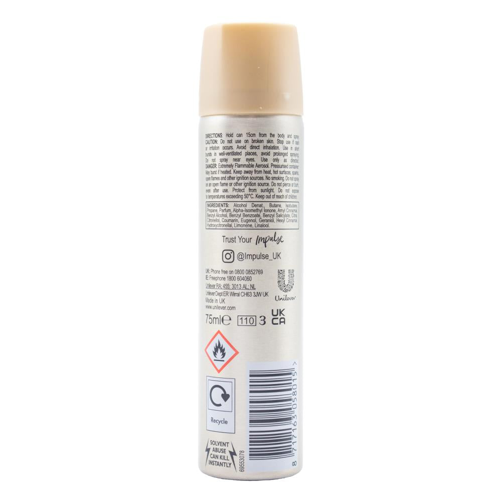 Impulse Body Spray Hint Of Musk Inspired By Bergamot And Musk 50g / 75ml (6 Pack)