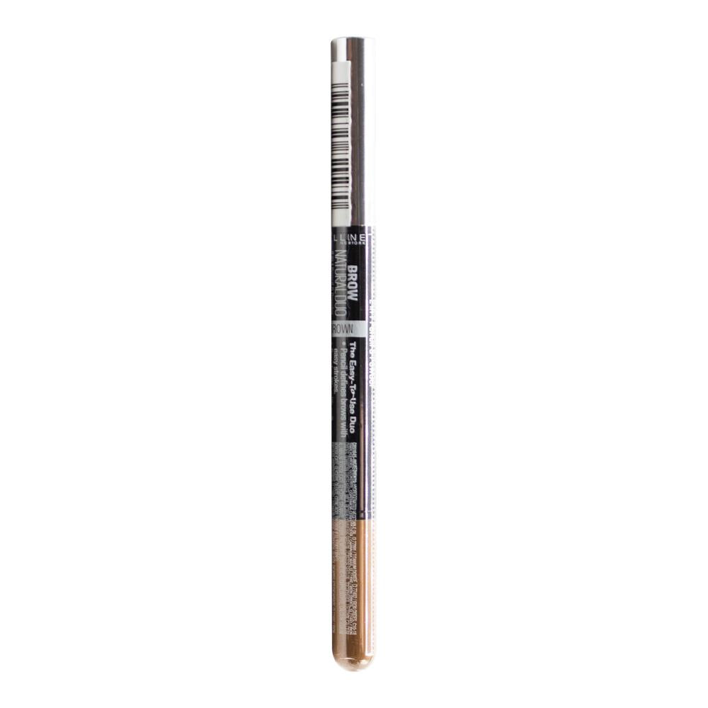 MAYBELLINE BROW NATURAL DUO 2 IN 1 PENCIL AND POWDER LIGHT BROWN (6x Pack)