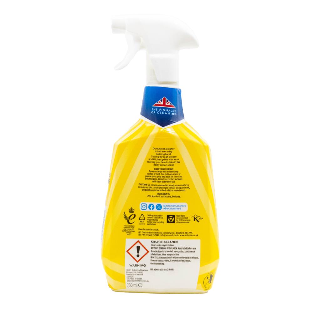 Astonish Kitchen Cleaner Zesty Lemon 750mL – Pack of 12