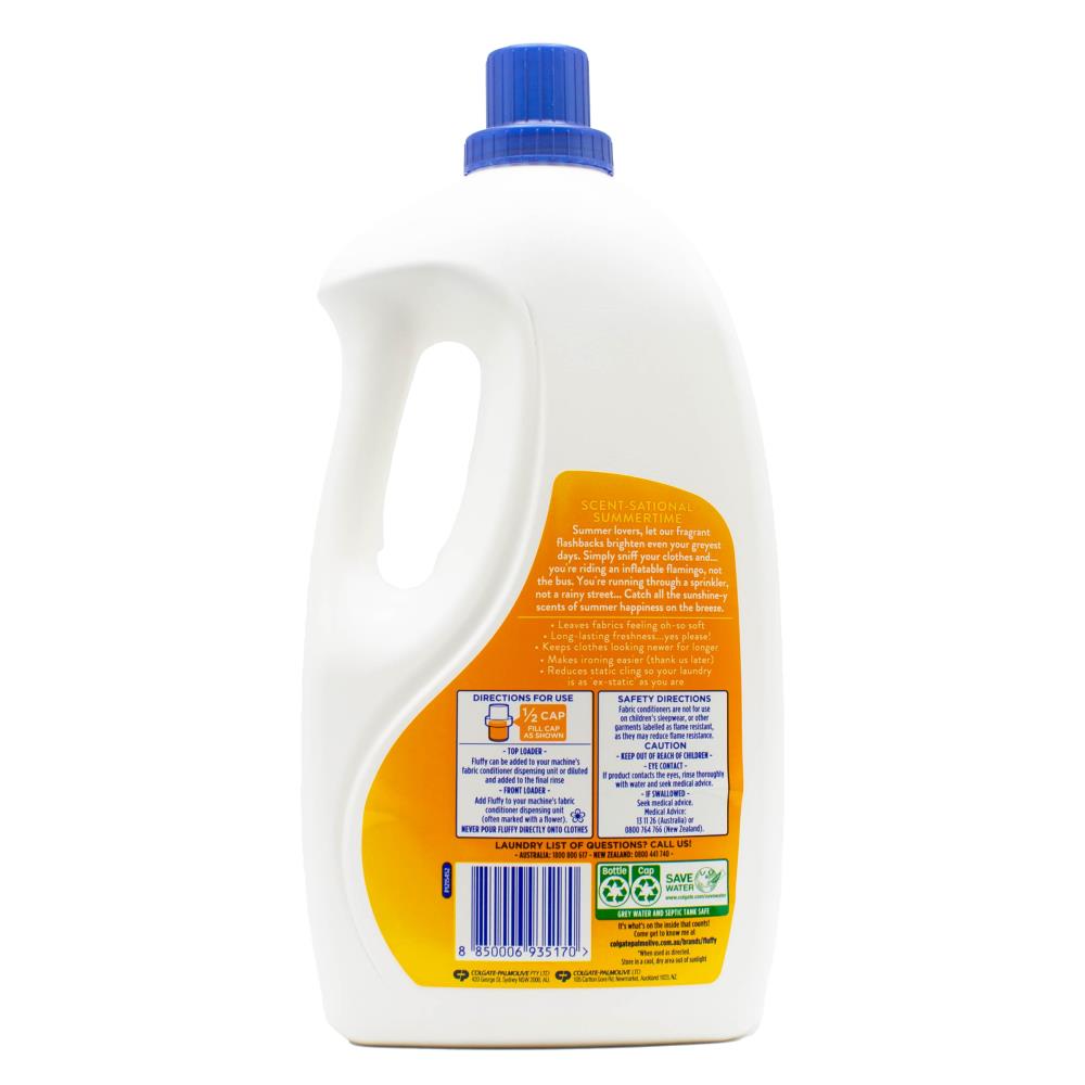 Fluffy Concentrated Fabric Conditioner Summer Breeze 2L (6 Pack)