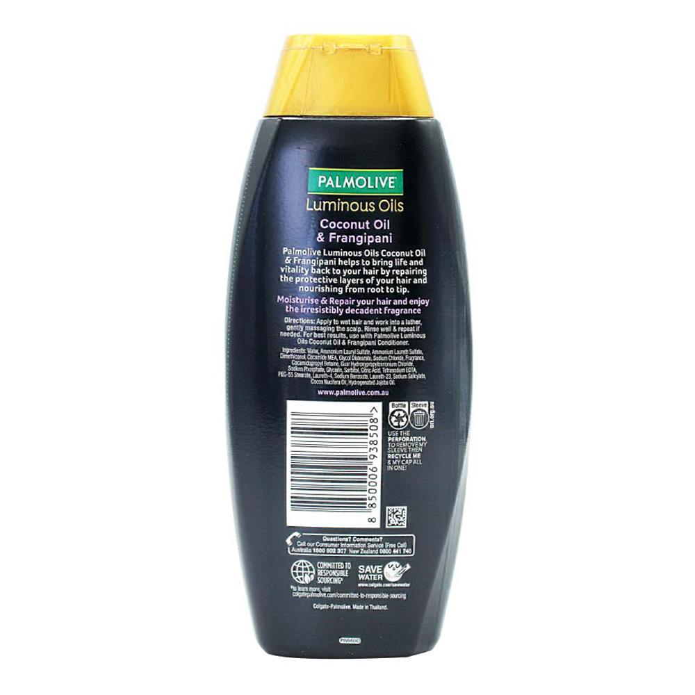 Palmolive Shampoo Luminous Oils Coconut Oil & Frangipani 350ml (4 Pack)