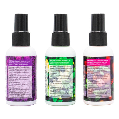 Lumist Toilet Bowl Spray Asst 60mL Fruity Bliss x8 Jasmine Magic x8 Lavender Serenity x8 (24 Pack)