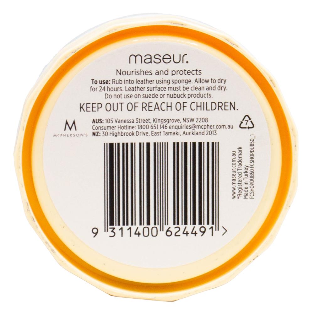 FOOTCARE 38g SHOE POLISH BY MASEUR DUBBIN NOURISHING AND WATERPROOFING SUITABLE FOR ALL COLOURS NEUTRAL (6x Pack)