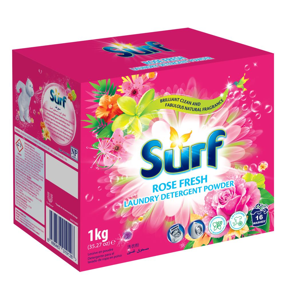 Surf Laundry Detergent Powder Rose Fresh 1kg (10 Pack)