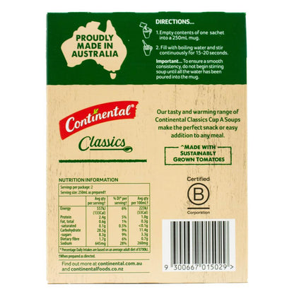 Continental 75g Cup A Soup Classic Serves 2 Italian Minestrone With Pasta (7x Pack)