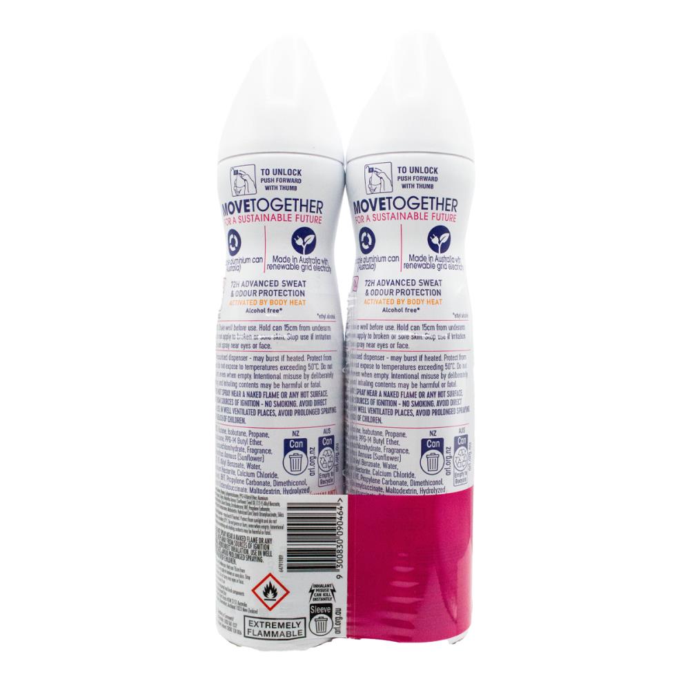 REXONA PK2 x 130g / 220mL ANTIPERSPIRANT 72H ADVANCED PROTECTION BRIGHT BOUQUET ( 6 x Value Pack)
