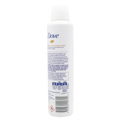 DOVE 145g / 250mL ANTIPERSPIRANT 1/4 MOISTURISING CREAM FLORAL SCENT (6x Pack)