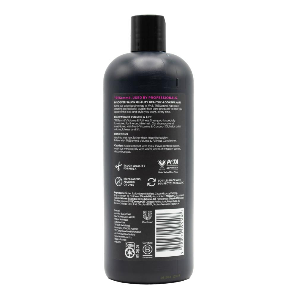 Tresemme Shampoo Volume And Fullness Volume And Lift For Fine And Thin Hair 750ml (4 Pack)