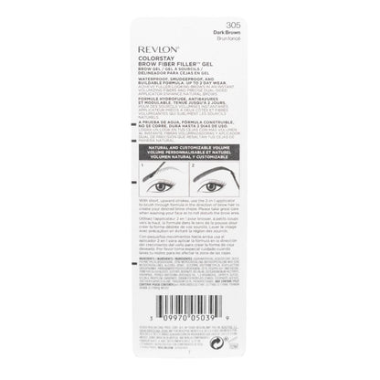 Revlon 6.8mL Brow Fiber Filler Colorstay Dark Brown 305 Carded (2 Pack)