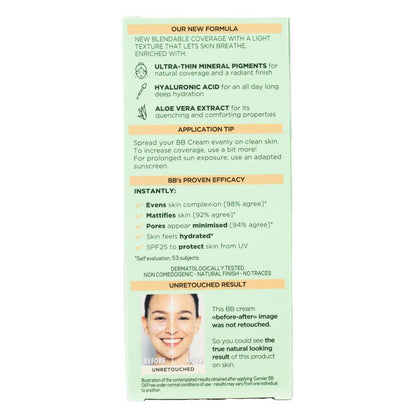 GARNIER 50mL BB CREAM SKIN ACTIVE ALL IN 1 PERFECTOR COMBINATION TO OILY SKIN MEDIUM (6x Pack)
