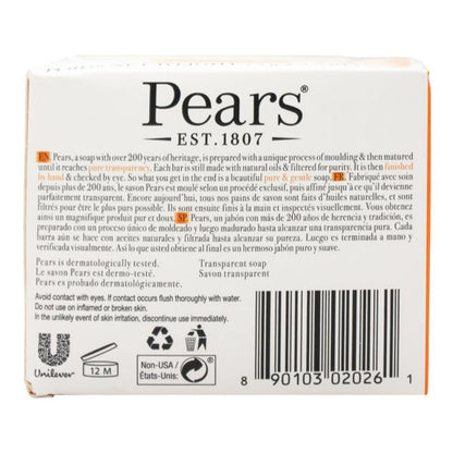 Pears 75g Soap Bar Amber 12 x 3Pk (Value Pack 36)