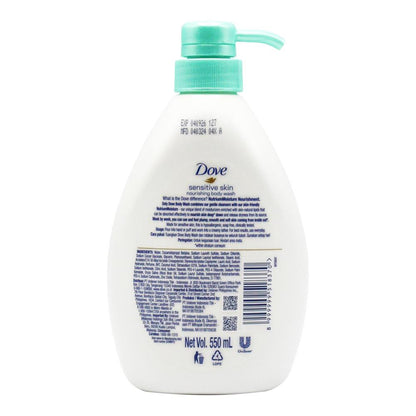 Dove Nourishing Body Wash Sensitive Skin 550ml (12x Pack)