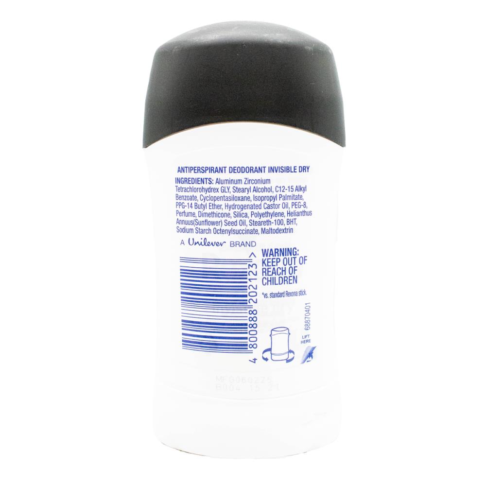 REXONA 42g ANTIPERSPIRANT 48H ANTI YELLOW STAINS AND SWEAT REDUCED WHITE MARKS INVISIBLE DRY (6x Pack)