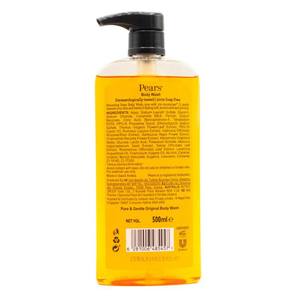 Pears Body Wash Pure & Gentle Original 500ml (6x Pack)