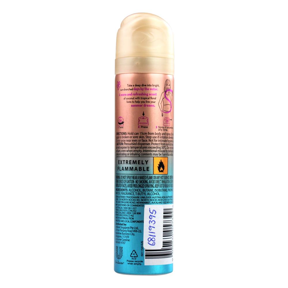 Impulse Summer Dreams Limited Edition Body Spray 75mL (6 Pack)