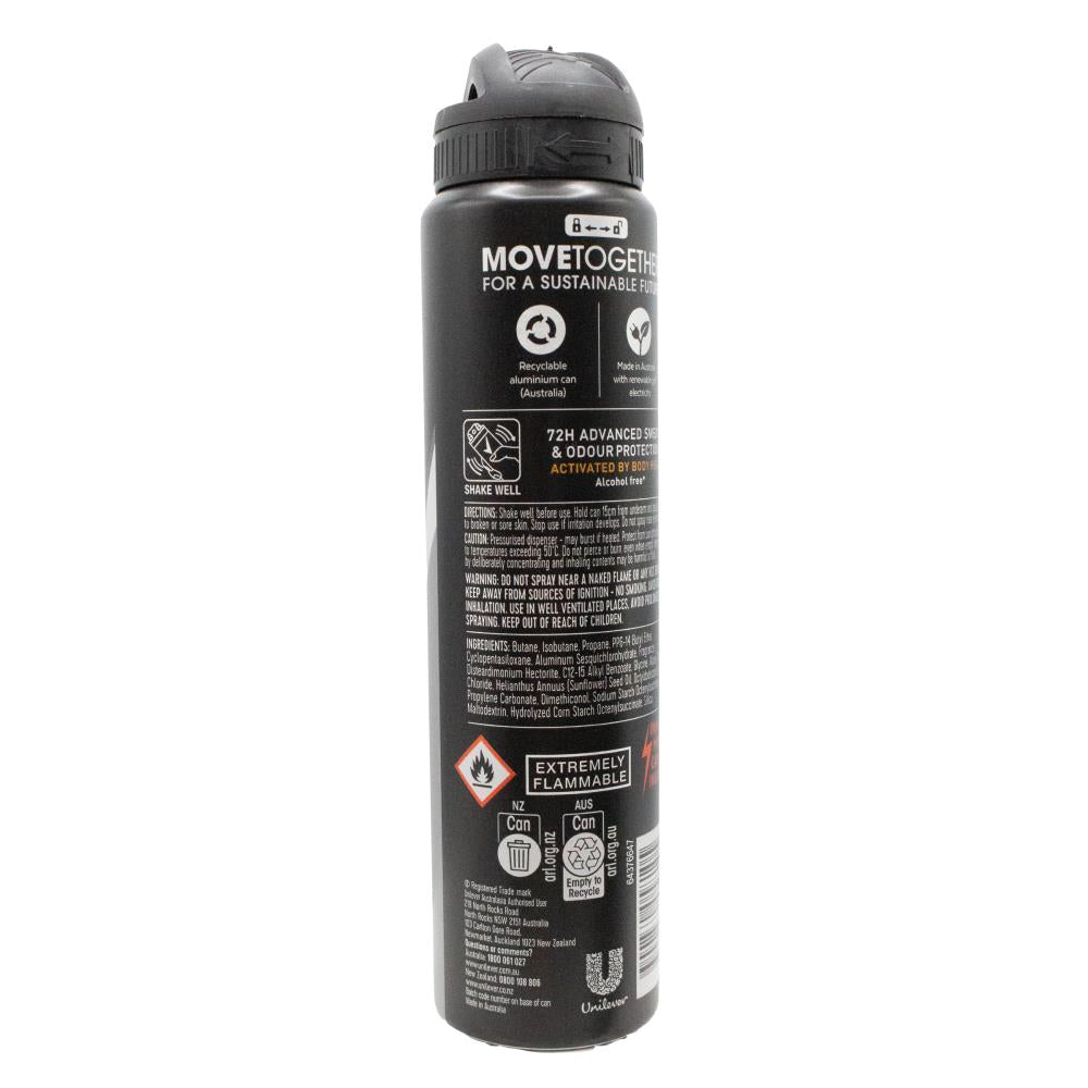 REXONA 127g / 220mL ANTIPERSPIRANT MEN ADVANCED PROTECTION 72H ALL BLACKS INVISIBLE DRY (6x Pack)