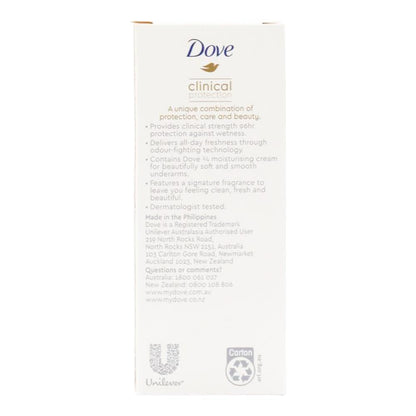 DOVE 50ml ROLL ON DEODORANT CLINICAL PROTECTION POMEGRANATE (6 x Pack)