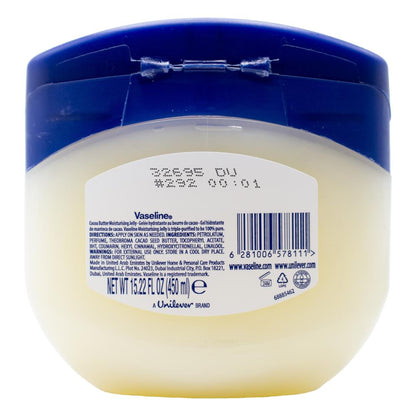 VASELINE 450mL COCOA BUTTER MOISTURISING JELLY (6X pACK)