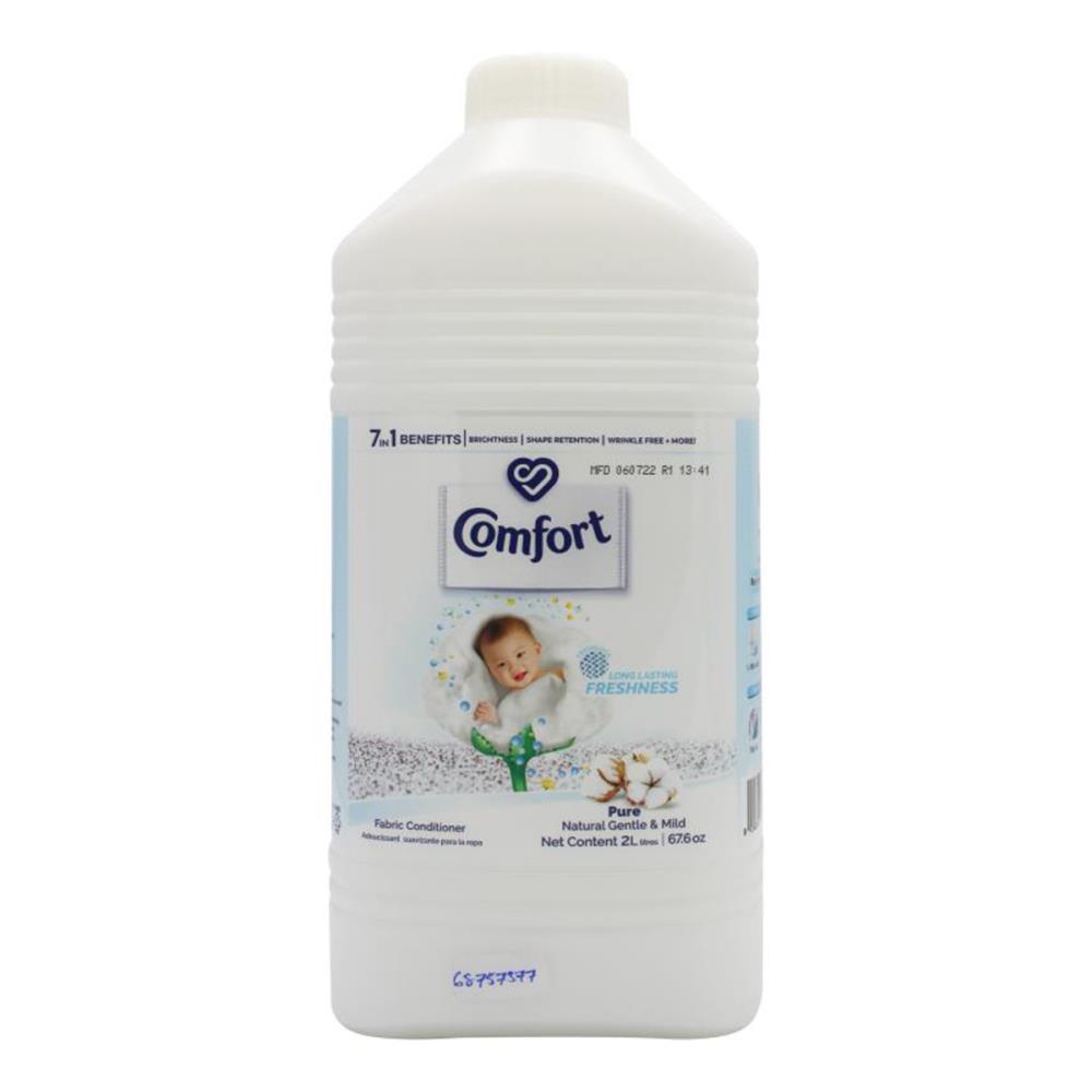 COMFORT 2L FABRIC CONDITIONER PURE NATURAL GENTLE & MILD (6X Pack)