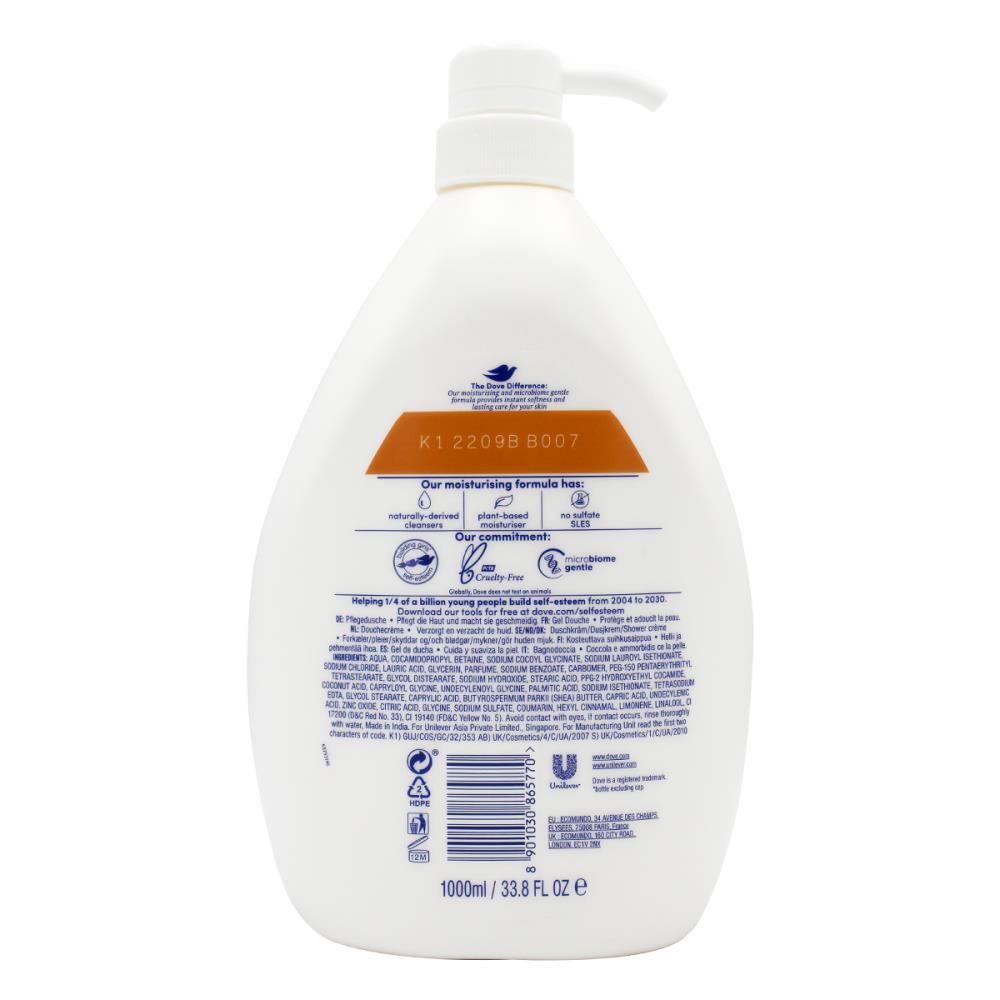 DOVE 1000mL Body Wash Pampering Shea Butter & Vanilla (3 Pack)