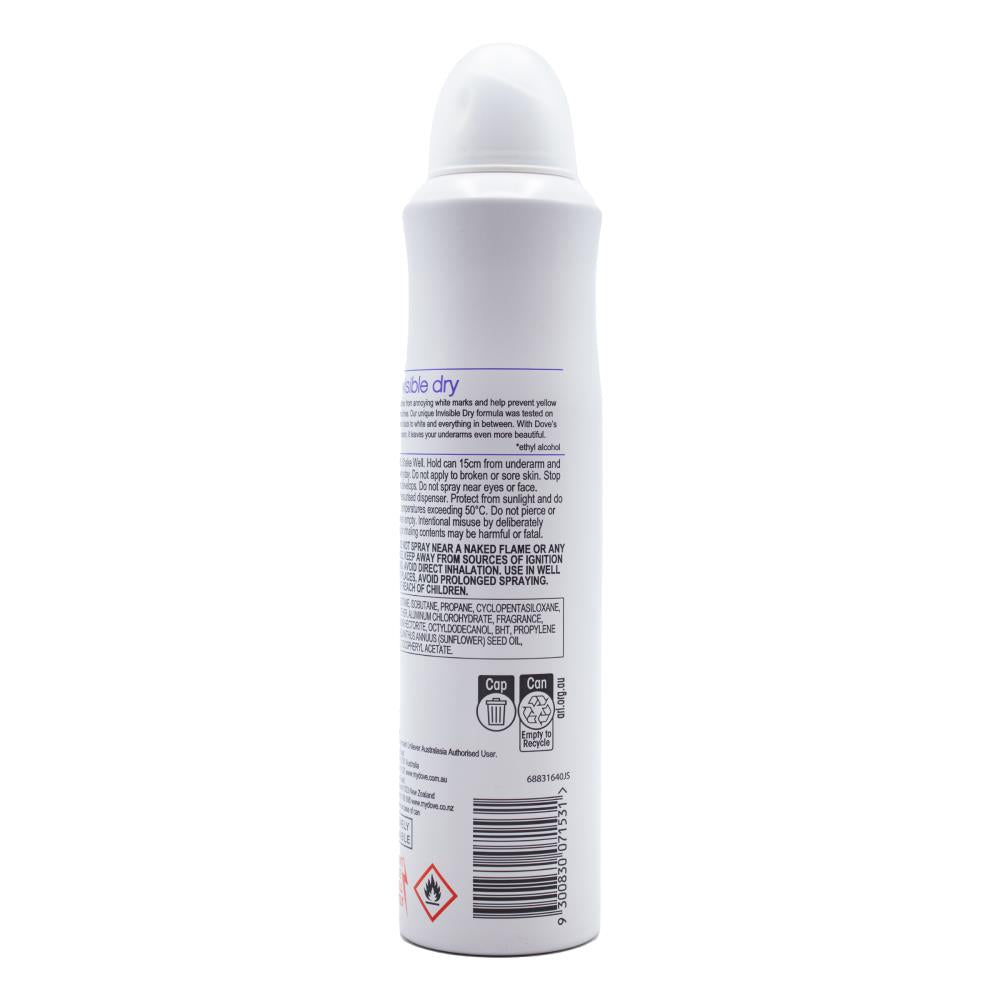 Dove Deodorant Invisible Dry Anti-white Marks 127g / 220ml (6 Pack)